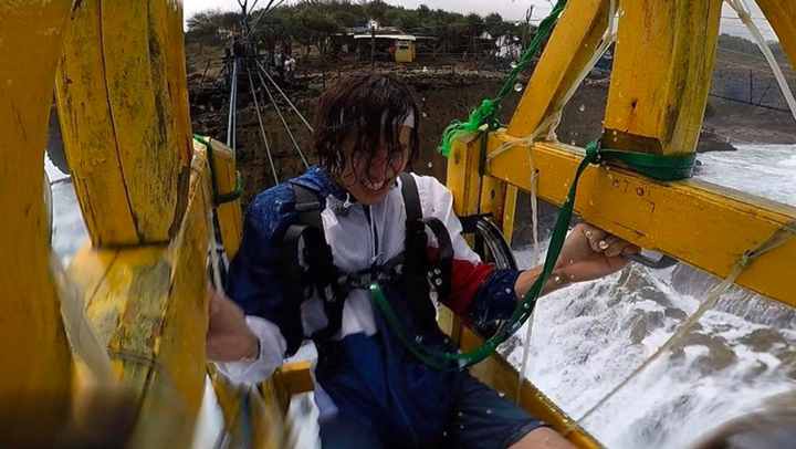 Lee Kwang Soo riding the Gondola at Timang Beach