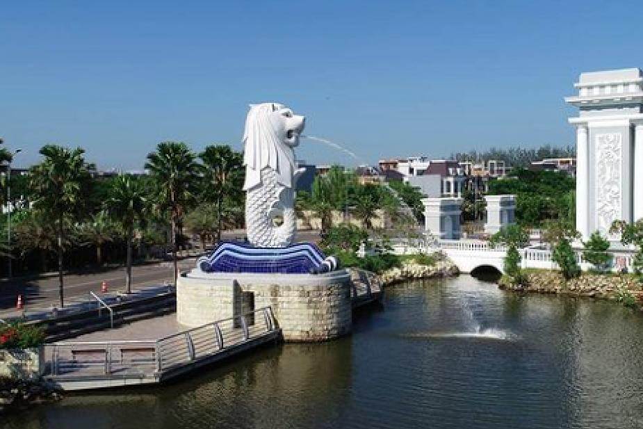 Patung Merlion di Deli Serdang