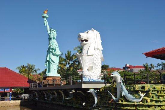 Patung Merlion di Banjarnegara