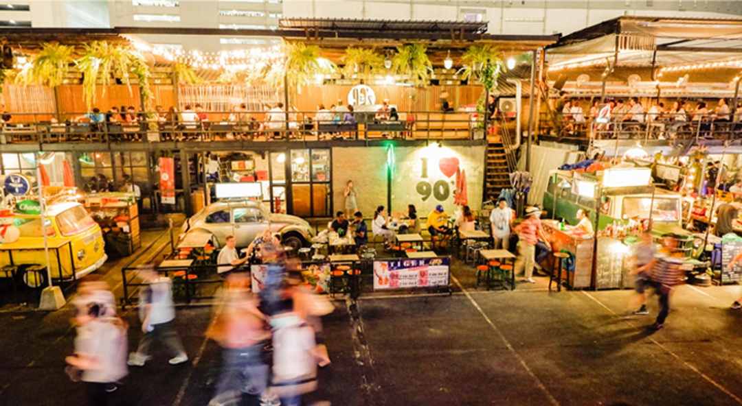 Pasar Malam di Bangkok, Thailand