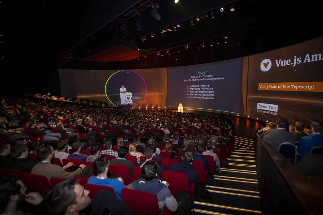 Vue js Amsterdam conference atmosphere before the pandemic / vuejs.amsterdam