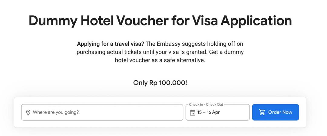 Voucher Hotel Dummy di Wisata App